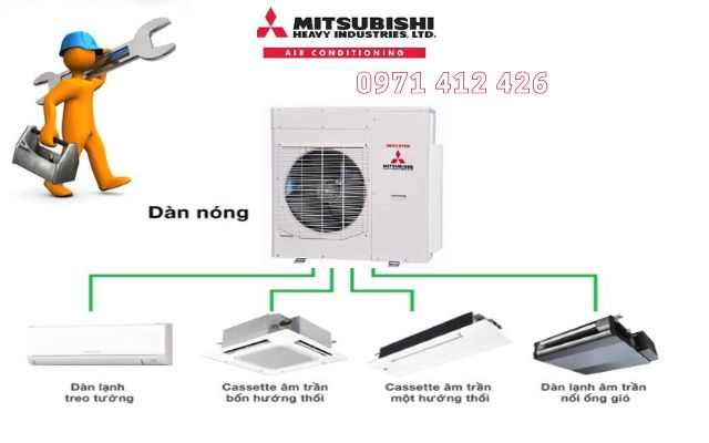 Sửa điều hòa âm trần Mitsubishi tại Hà Đông 